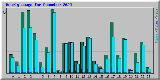 Hourly usage for December 2025